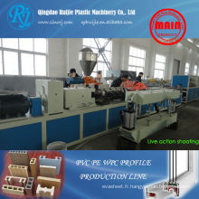 Machines de bois en plastique, ligne de production de profil WPC, machines de profil de PVC